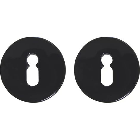 Jeu de rosaces R92/S80 (ø 52 mm - épaisseur 9 mm) - NORMBAU - NY.S 80 TDC - clé L - Noir 16