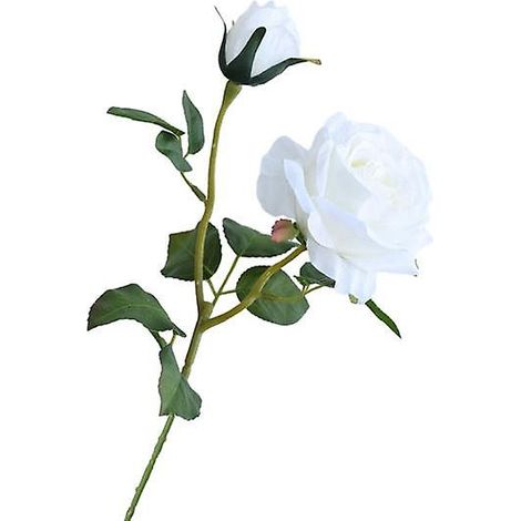 Rose artificielle à tige, 2 têtes, ne se fane pas, sans arrosage, accessoire photo de mariage, branche de fleur artificielle réaliste et réutilisable, décoration intérieurerose (1/5)