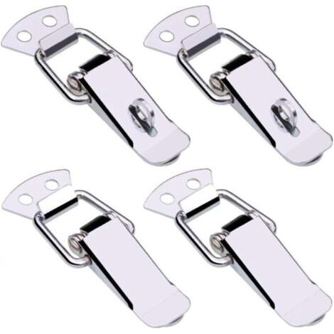 fermoir en acier inoxydable Hasp réglable pince à levier en acier inoxydable Tension Lock Box Box Lock Lock pour boîte de cas, boîte à outils, tiroir4 Pièces9032mm
