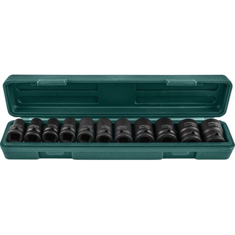 Jonnesway Tools S03A4111S - Juego de llaves de vaso de impacto (11 piezas, 1/2 pulgada, 10-24 mm) (1/2)