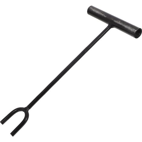 Clé Utilitaire À Poignée En T Pour Arrêt Du Compteur D'Eau Outil D'Ouverture Du Couvercle Du Compteur D'Eau Clé De Vanne À Fourche En U Pour Vannes Chauffage Et Gaz 31.00 X 14.00 X 2.00 cm (1/5)