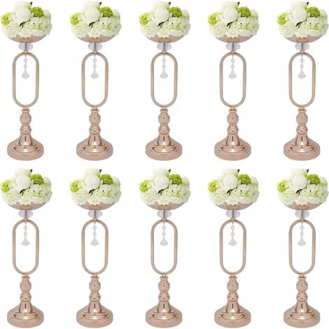 Vase, 50 cm de hauteur, matériau en métal, diamètre de base de 12 cm, fonction de centre de table, décoratif pour événements (1/5)