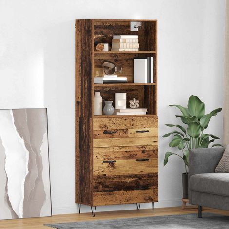 vidaXL Highboard mit Schubladen 2 pcs Altholz Holzwerkstoff (1/5)