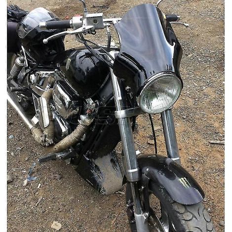 Pare-brise pour Moto Guzzi Breva Griso 1200 8v 1100 850 750 IE (2003-2017) support de phare latéral inclus - Noir