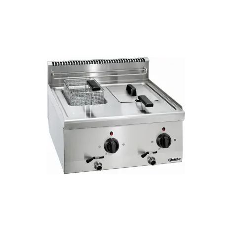 Friteuse inox double électrique 2 x 6 Litres, à poser, 6600 W, 400 V - TRI