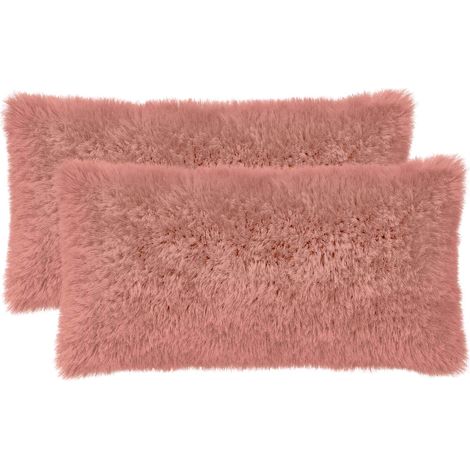 Kissenbezug 2 pcs HEERLEN Rosa 40 x 70 cm PV Fleece vidaXL