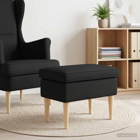 Pouf Noir 55 x 35 x 41 cm vidaXL (1/5)