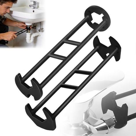 Clé multifonction plomberie – Jeu clés robinets – Pour espaces restreints – Outil installation sanitaire (1/5)