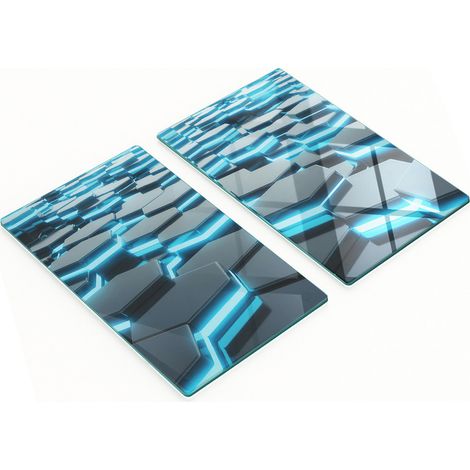 Juego de tablas de cocina de vidrio templado con impresi贸n 3D, 2 x 30 x 52 cm.