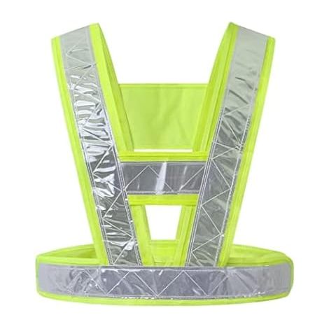Gilet réfléchissant réglable en Forme de V pour Hommes et Femmes Gilet de sécurité Haute visibilité pour la Nuit Gilet réfléchissant de Circulation routière (1/4)