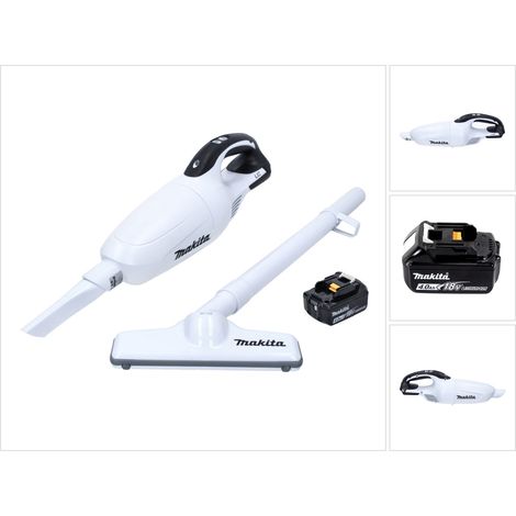 Makita DCL 181 FM1W Akku Staubsauger 18 V Weiß + 1x Akku 4,0 Ah - ohne Ladegerät (1/5)