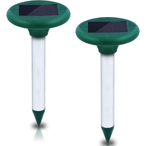 [JAMAIS UTILISÉ]2 x Répulsif Solaire Contre Les Taupes,Solaire Souris Repeller,Repulsif Solaire Serpent,Répulsif Taupe Solaire à Ultrason,Chasse Taupe Solaire Intelligen,pour Pelouse, Jardin,Parasites