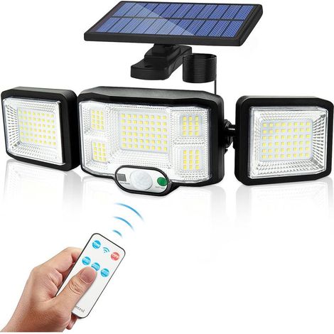 Projecteur solaire extérieur à détecteur de mouvement – 192 LEDs – Éclairage 1800LM – Étanchéité IP65 – Angle d'éclairage 270° (1/5)