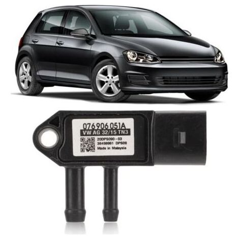 DPF-Drucksensor, 076906051A Diesel-Differenzdrucksensor DPF 3-poliger Stecker Ersatz für A3 A4 A6 S4 S6 A (1/5)