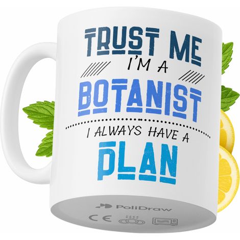 Mug humoristique pour botaniste, avec un texte amusant et un design graphique original. Idéal pour les anniversaires, les fêtes et les occasions spéciales. Mug premium pour la maison, le bureau et le 