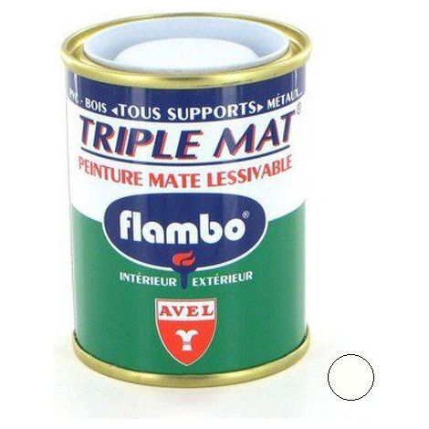 Peinture Triple Mat FLAMBO, 100 ml BLANC (1/5)