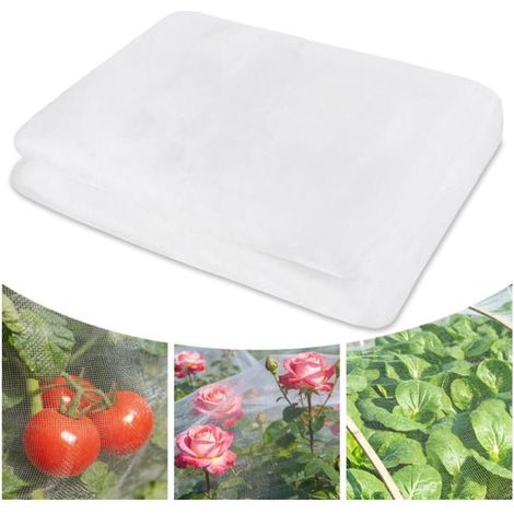 Filet anti-insectes pour jardin, maille fine avec attaches et ciseaux, protège potager et plantes (3 x 10 m) (1/5)