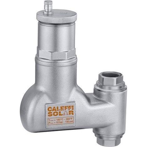 Désaérateur pour tuyaux verticaux pour installations solaires Caleffi 251905-251906 3/4"F (1/2)
