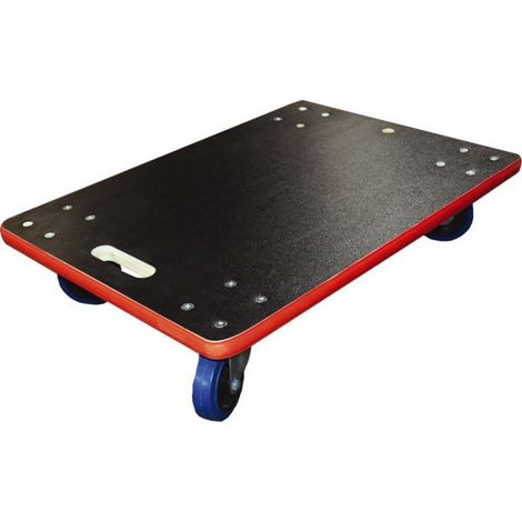 Stockman – Plateau roulant bois 450 kg – Dimensions 700 x 500 mm – Revêtement antidérapant – Roues caoutchouc Ø 100 mm – PB31L (1/3)
