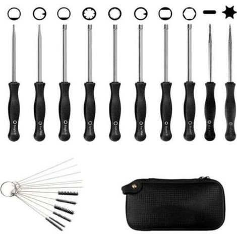Kit d’outils de réglage de carburateur avec étui en cuir et brosse de nettoyage pour moteurs 2 temps, tondeuses à gazon, débroussailleuses et tronçonneuses (1/5)