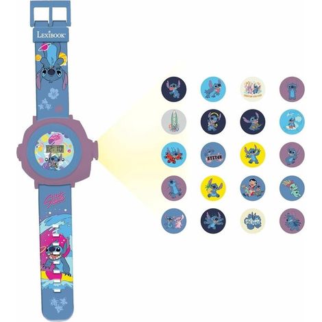 Orologio digitale con proiettore stitch con sveglia e luce notturna (1/4)