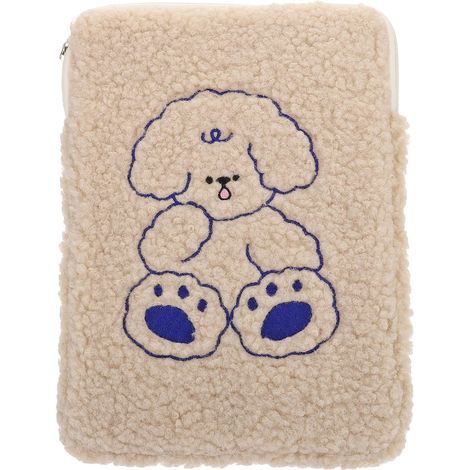 Étui pour Tablette en Peluche Kaki, Sacoche à Grosse Capacité Style Dessin Animé, Léger et Résistant à L’usure, pour Tablette et Notebook Pc, Usage Loisirs ou Affaires (1/5)