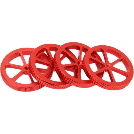 Stück professionell designte, verschleißfeste Handnivellierungsmuttern, 3D-Druckerzubehör für CR10, rot, M4 (1/5)