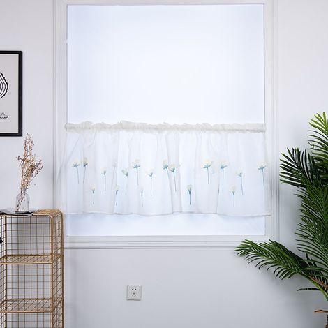 Voile Swag - 100 cm x 50 cm - Polyester Voile Curtain for Window Door or Shop Display - 1 Piece (1/2)