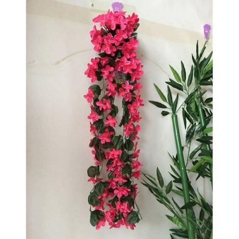 Fleur Artificielle Suspendue - 4 Pétales - 80 Cm - Rose - 1 Pièce (1/4)