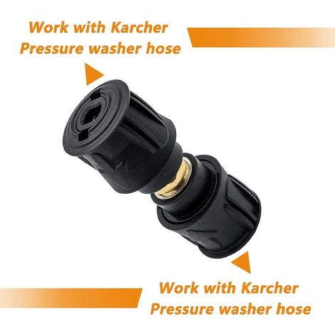 Adattatore per pistola ad acqua ad alta pressione, filettatura interna M22 da 14 mm, prolunga per tubo dell'acqua a connessione rapida, adatto per Kärcher Ritchie (1/5)