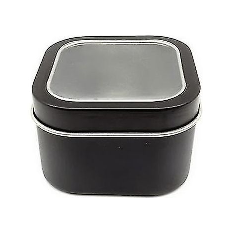 Boîte carrée en métal argenté et noir pour la création de bougeoirs et le rangement de bijoux - Disponible en 3 tailles (1/3)
