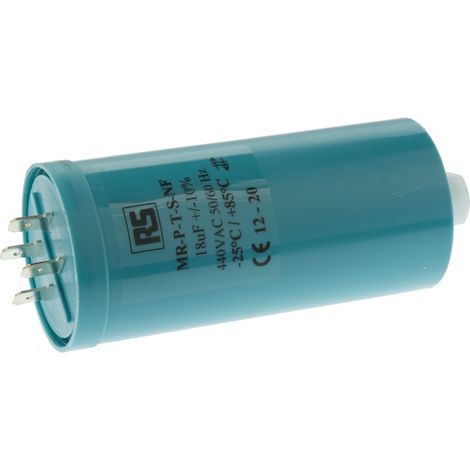 Condensateur à couche mince RS PRO 18µF 440V c.a. ±10% ( Prix pour 1 ) (1/2)