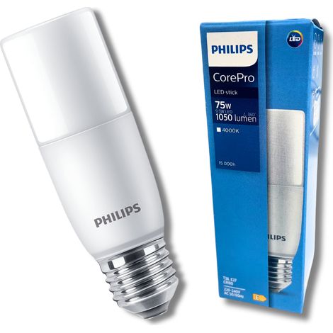 Bombilla LED tipo varilla E27 T38 9,5W = 75W 1050lm 4000K Neutra Philips (1/5)