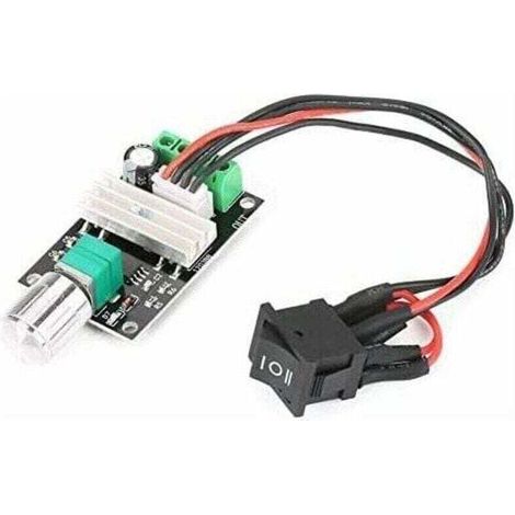 Regolatore di velocità per motori a 12 Volt, XU, regolatore per motori CC, regolatore di velocità reversibile per motori CC 6V 12V 24V 3A PWM con interruttore --Crezuo-Crezuo