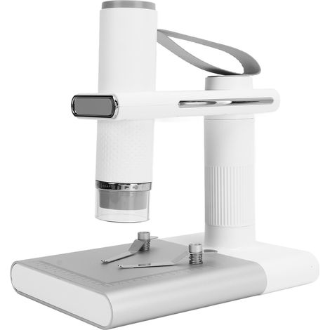 Microscope numérique blanc Wi-Fi 2MP étanche à la poussière pour photos, vidéos et observation sur téléphone portable, idéal pour la réparation, l'éducation et l'observation. (1/5)
