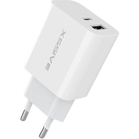 COFI PD 20W / QC 18W Fast Charge 3.0 PPS Typ-C USB Anschluss Schnell-Ladegerät Netzladegerät 3A Stecker weiß (1/4)