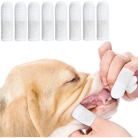 MINKUROW Spazzolino Da Denti Per Cani, Spazzolino Da Denti Per Animali Domestici In Stoffa Spazzolini Per L'igiene Dentale, Anti Placca Per Cani E Gatti (8 Pezzi) (1/5)