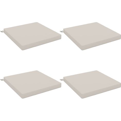 Coussins de siège 4 pièces SOEST 4 pc 100 % polyester Blanc vidaXL