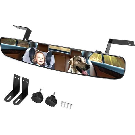 Rétroviseur, Rétroviseur Central Convexe 180 Degrés Grand Angle Vue Panoramique UTV Rétroviseur Intérieur Rétroviseur Universel HD Rétroviseur pour Voiture SUV Camions