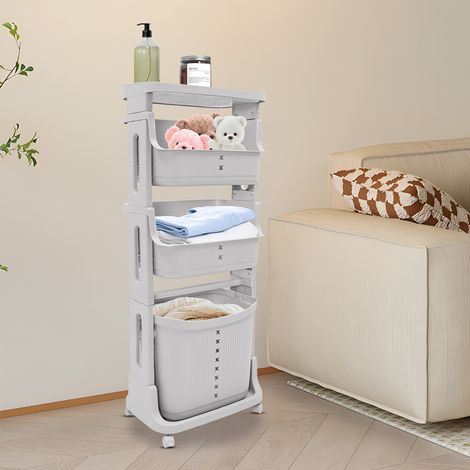 4-stufiger Rollwagen, Aufbewahrungswagen für Wohnzimmer, Schlafzimmer