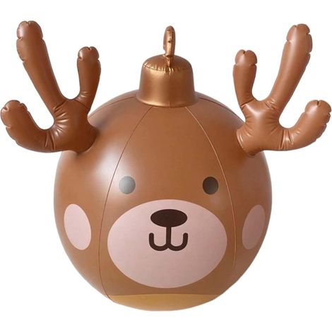 Boule Gonflable De Noël Renne Décoration saisonnière pour la maison Décoration de jardin renne Noël géant, mignon Fournitures de fête pour Thanksgiving bureau école (1/5)