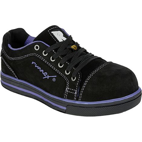 RUNNEX® S3-Damen-ESD-Sicherheitshalbschuhe Girl-Star schwarz/violett 5380 Gr.42 (1/5)