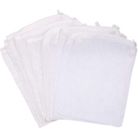 50 PCS Sacs en Maille Filet en Nylon Fermeture Éclair Filtre de Bassin Sac pour Aquarium en Maille Fine et Gros débit (1/5)