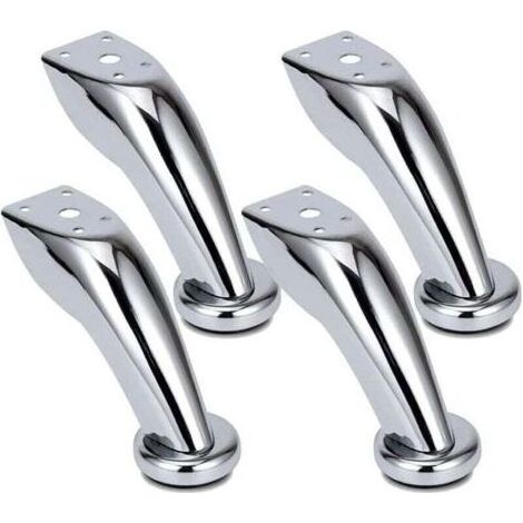 Pieds Canapé Épais Acier Inoxydable, 4 Pièces Pieds de Meubles, Pieds Chromé, Meubles Armoire Lit Canapé Pieds, pour Canapés, Chaises, Tabourets, Armoires (1/5)