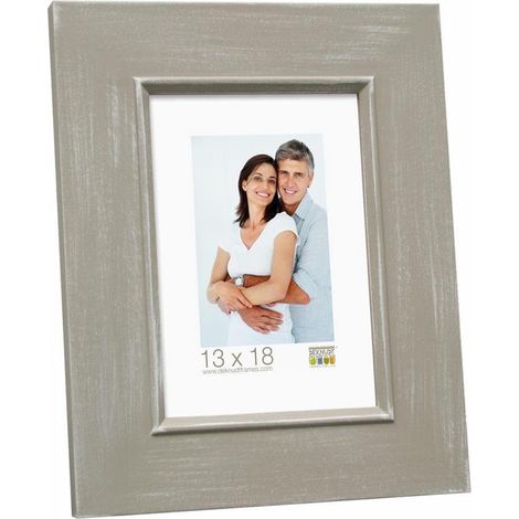 Style Rustique Cadre Photo Technique de Peinture Bois Beige 24,2 x 19,9 x 1,5 cm