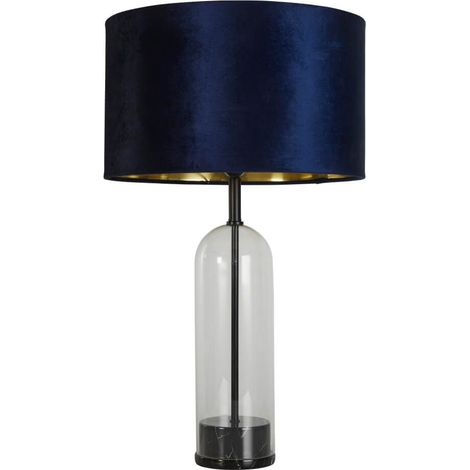 Lampe de table unique Oxford avec capuche bleu foncé - EU81711AZ (1/3)