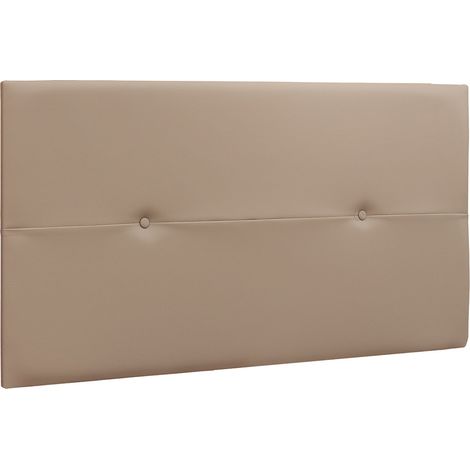 Tête de lit en simili-cuir coloris beige - longueur 110 x profondeur 4 x hauteur 55 cm -PEGANE-