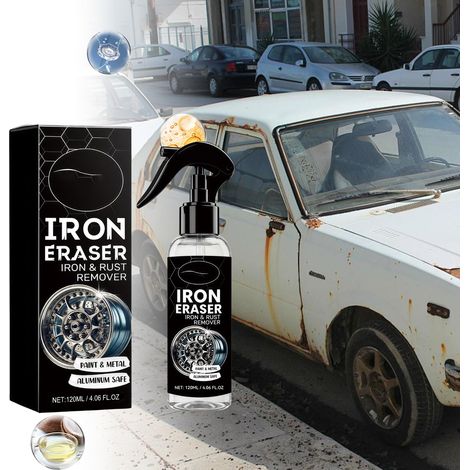 Gentle car rust cleaner, cleans car body and tire oxidation rust stains. Daily car rust cleaning spray -- 120ml -- BIEMMEDUE (1/5)