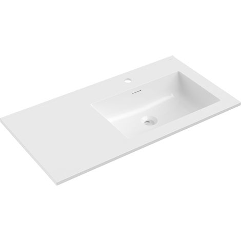 Mexen Otis lavabo empotrado en encimera derecho 91 x 46,5 cm, blanco brillante - 25189000P (1/3)
