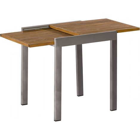 Balkonausziehtisch 65(130)x65cm Alu/Akazie